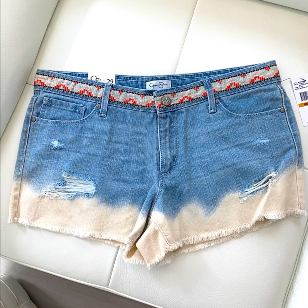 Jessica Simpson distressed cut off denim shorts 29